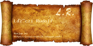 Lóczi Rudolf névjegykártya
