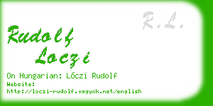 rudolf loczi business card
